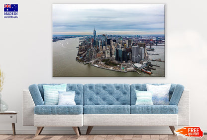 Midtown Manhattan from Liberty Island Photograph, New York Print 100% Australian Made