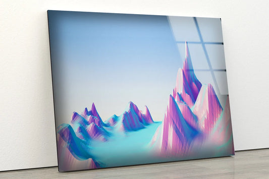 Colorful Mountains Design Acrylic Glass Print Tempered Glass Wall Art 100% Made in Australia Ready to Hang