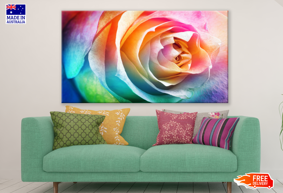 Colourful Rose Flower Painting Print 100% Australian Made