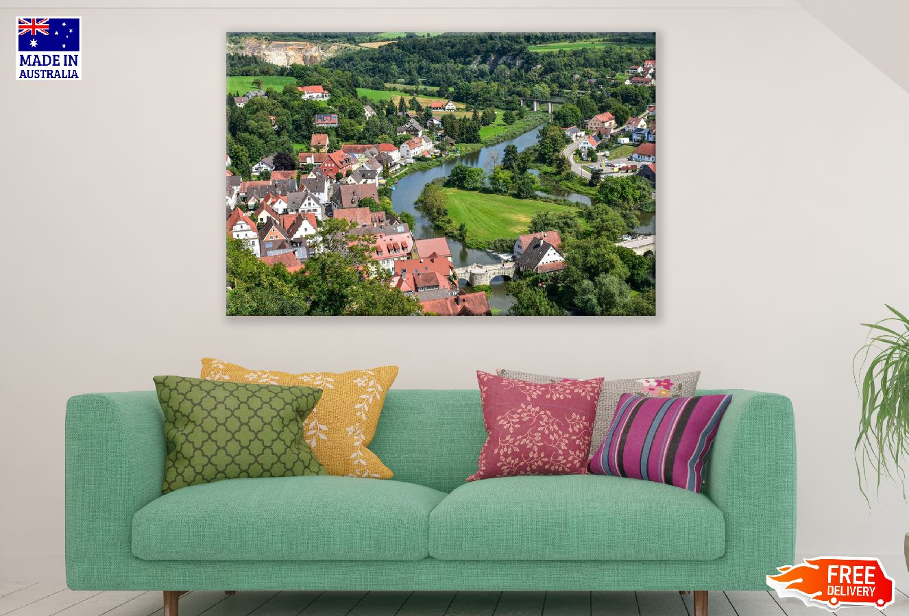 Old Town Harburg, River, Germany Photograph Print 100% Australian Made