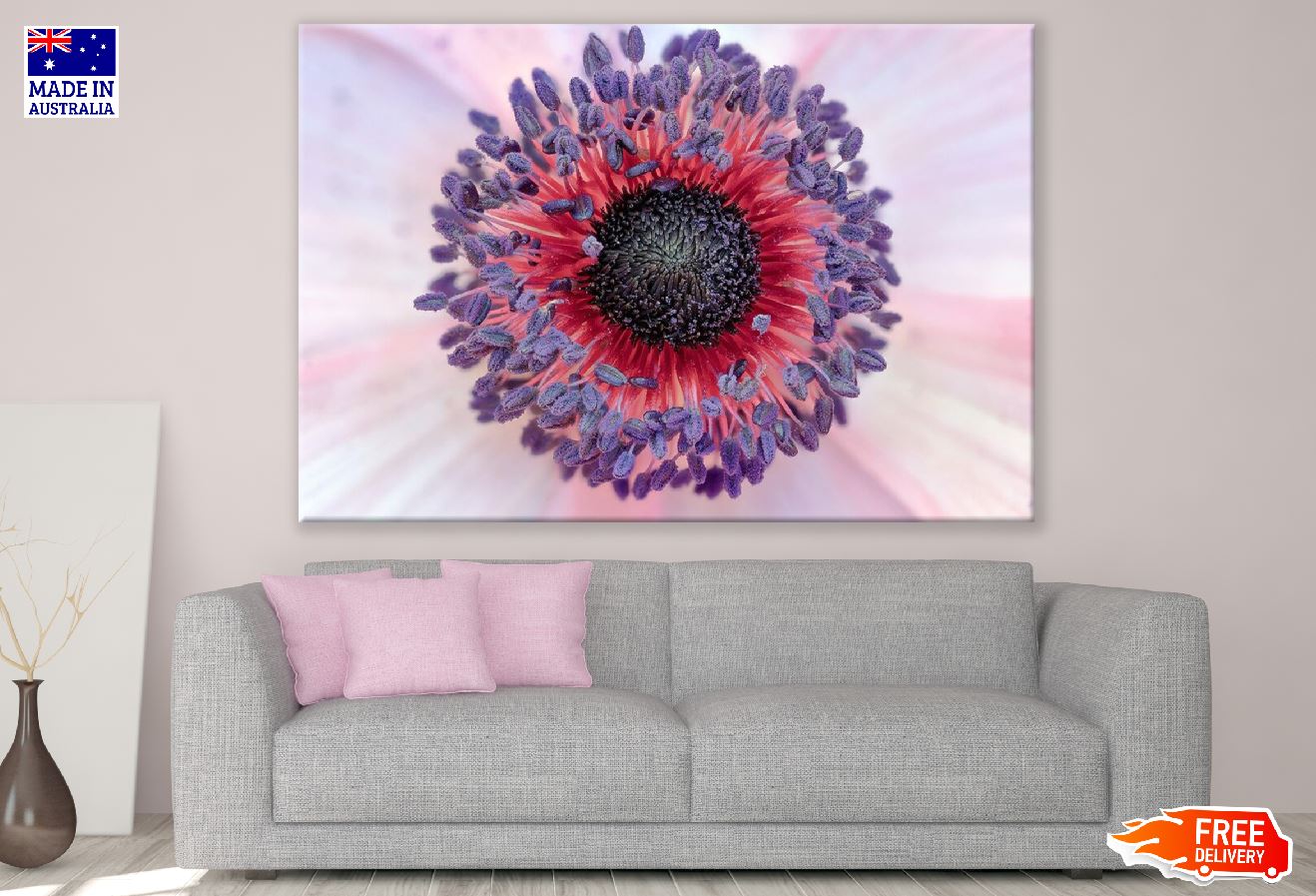 Anemone Flower Closeup Macro Photograph Print 100% Australian Made