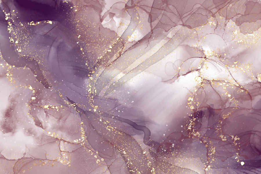 Purple & Gold Abstract Design Home Decor Premium Quality Poster Print Choose Your Sizes