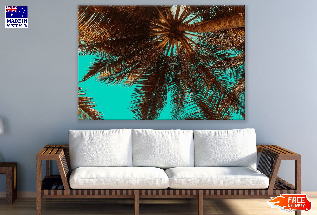 Palm Tree Closeup Sunset Photograph Print 100% Australian Made