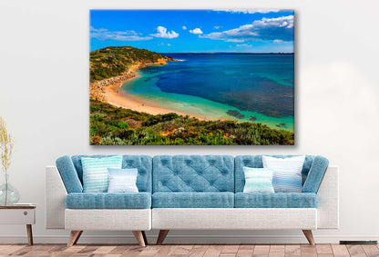 Bella Home Ocean View With Sunny Sky Print Canvas Ready to hang