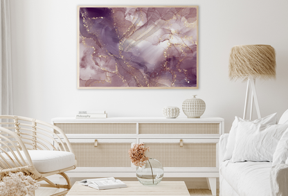 Purple & Gold Abstract Design Home Decor Premium Quality Poster Print Choose Your Sizes