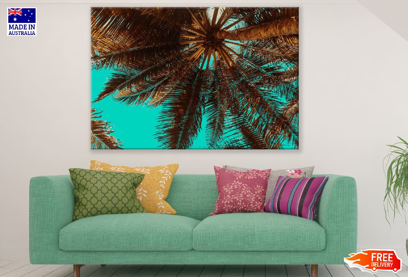 Palm Tree Closeup Sunset Photograph Print 100% Australian Made