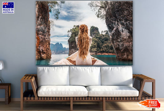 Girl on Boat Photograph Print 100% Australian Made