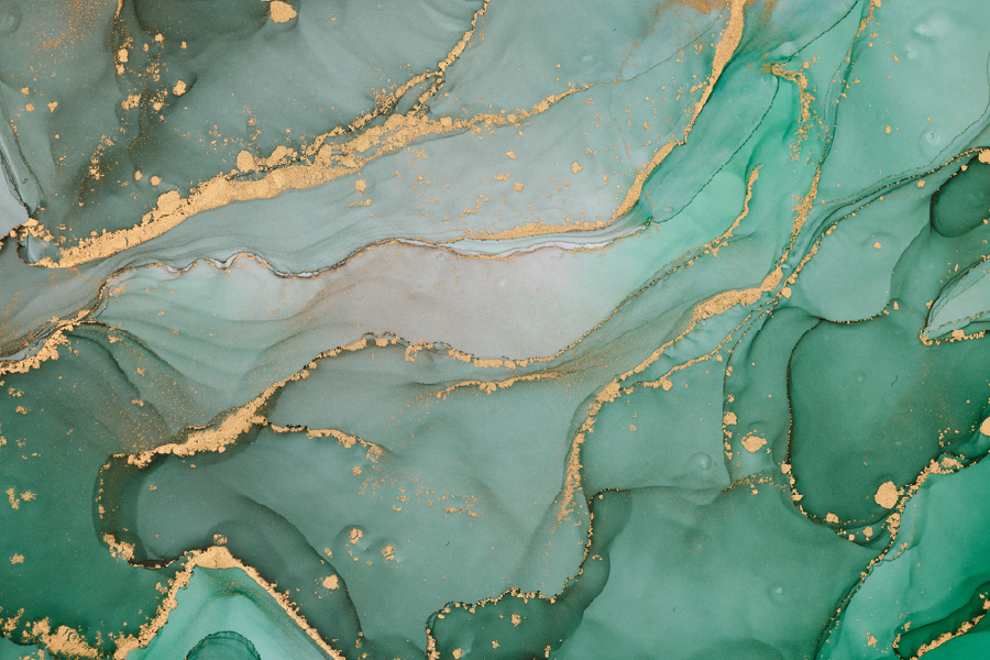 Green & Gold Abstract Design Home Decor Premium Quality Poster Print Choose Your Sizes