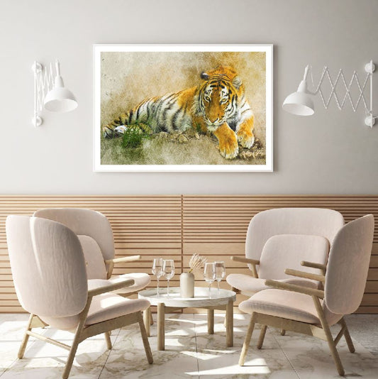 Tiger Watercolor Painting Home Decor Premium Quality Poster Print Choose Your Sizes