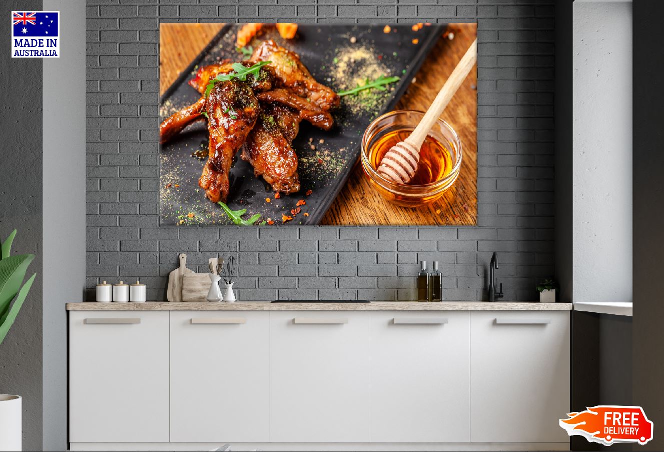 Honey Glazed Chicken Photograph Print 100% Australian Made