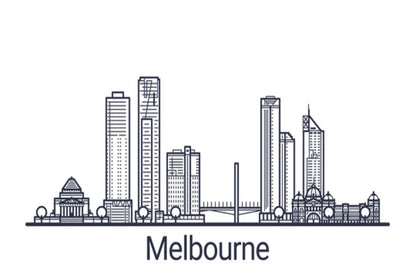 Melbourne City Vector Design Print 100% Australian Made
