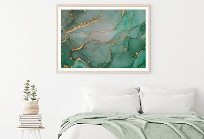 Green & Gold Abstract Design Home Decor Premium Quality Poster Print Choose Your Sizes