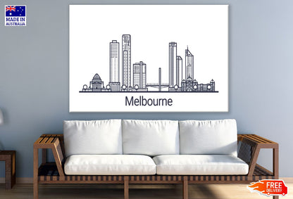 Melbourne City Vector Design Print 100% Australian Made