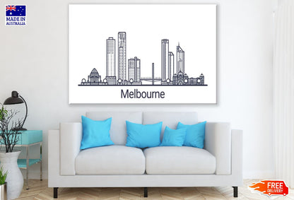 Melbourne City Vector Design Print 100% Australian Made
