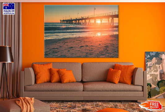 Glenelg Beach Jetty at Sunset View Photograph Print 100% Australian Made
