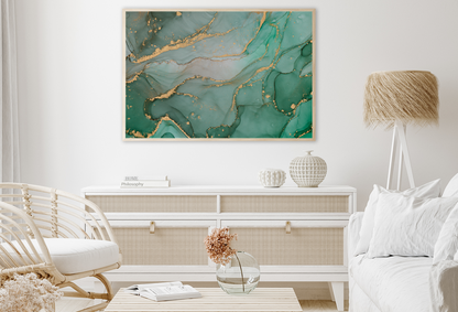 Green & Gold Abstract Design Home Decor Premium Quality Poster Print Choose Your Sizes
