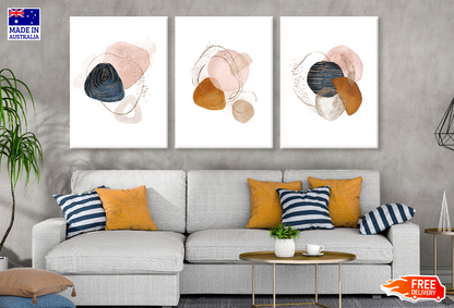 3 Set of Abstract Design High Quality print 100% Australian made wall Canvas ready to hang