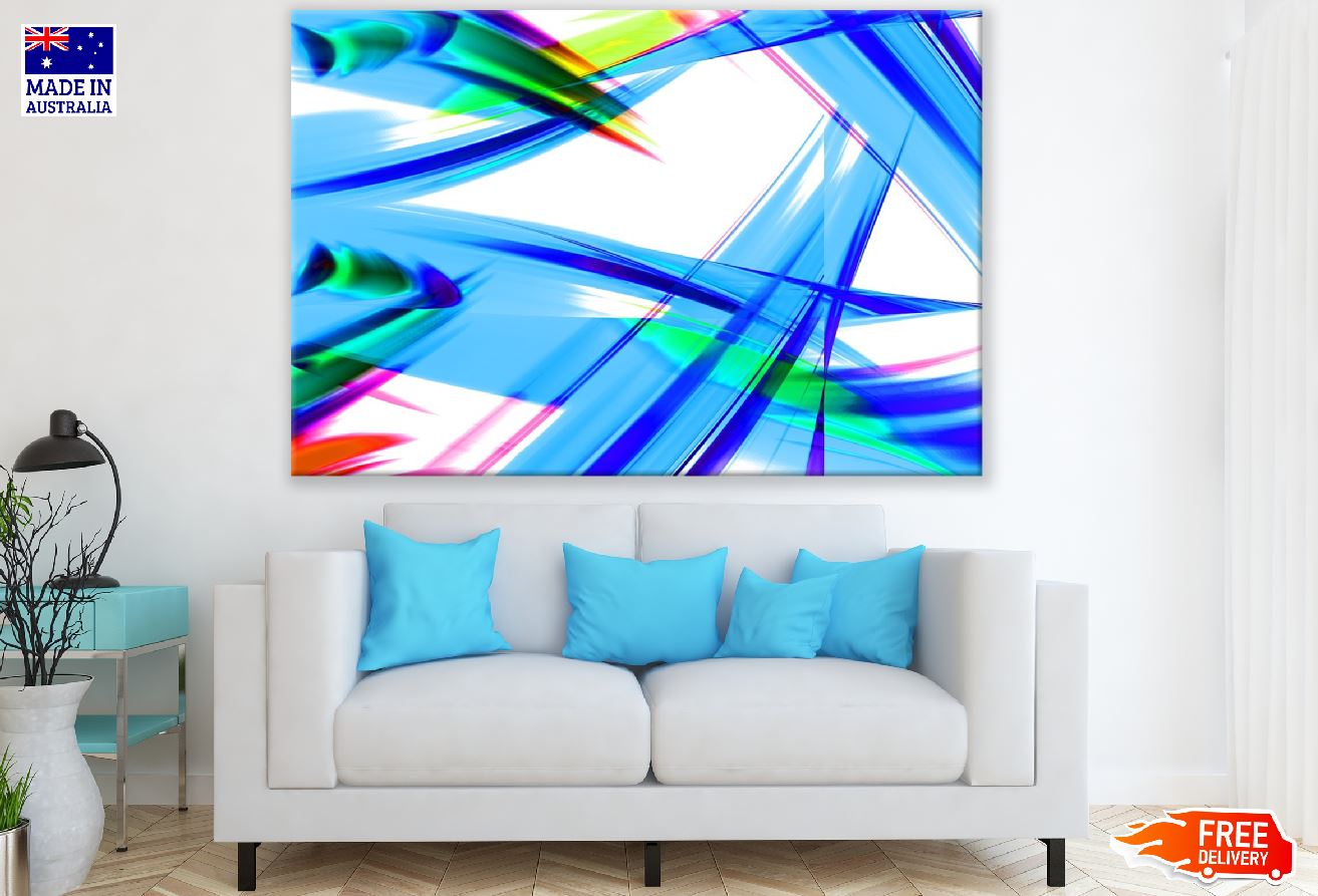 Colorful Lines Digital Abstract Design Print 100% Australian Made