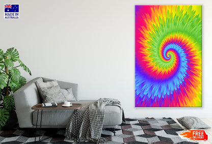 Rainbow Tie Dye Pattern Abstract Design Print 100% Australian Made
