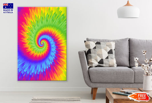 Rainbow Tie Dye Pattern Abstract Design Print 100% Australian Made