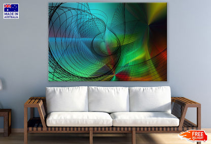 Black 3D Digital Net Abstract Design Print 100% Australian Made