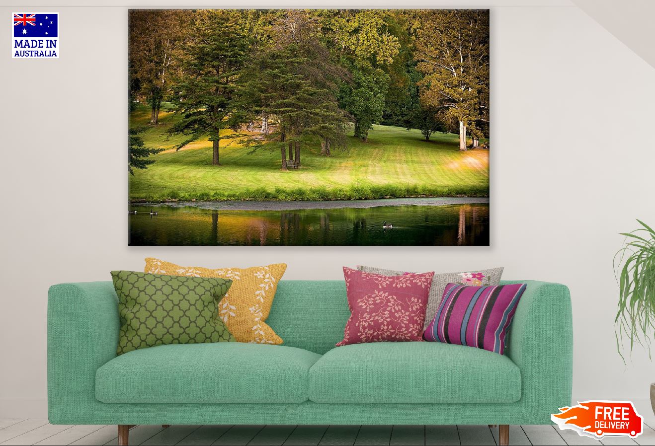 Park Columnar Trees Autumn Photograph Print 100% Australian Made