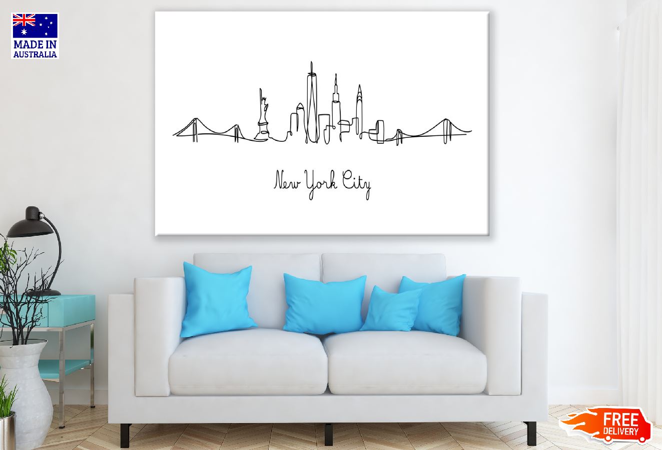 New york City Vector Design Print 100% Australian Made