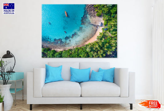 Blue Turquoise Water Sea Island Photograph Print 100% Australian Made