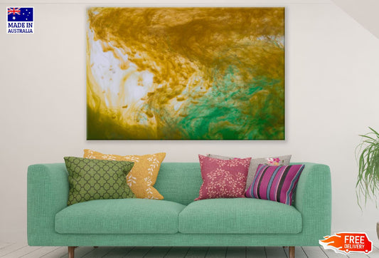 Yellow & Green Abstract Design Print 100% Australian Made