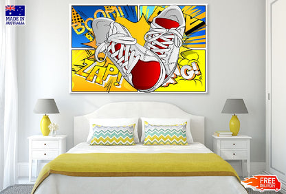 Shoes & BOOM ZAP Vector Illustration Print 100% Australian Made