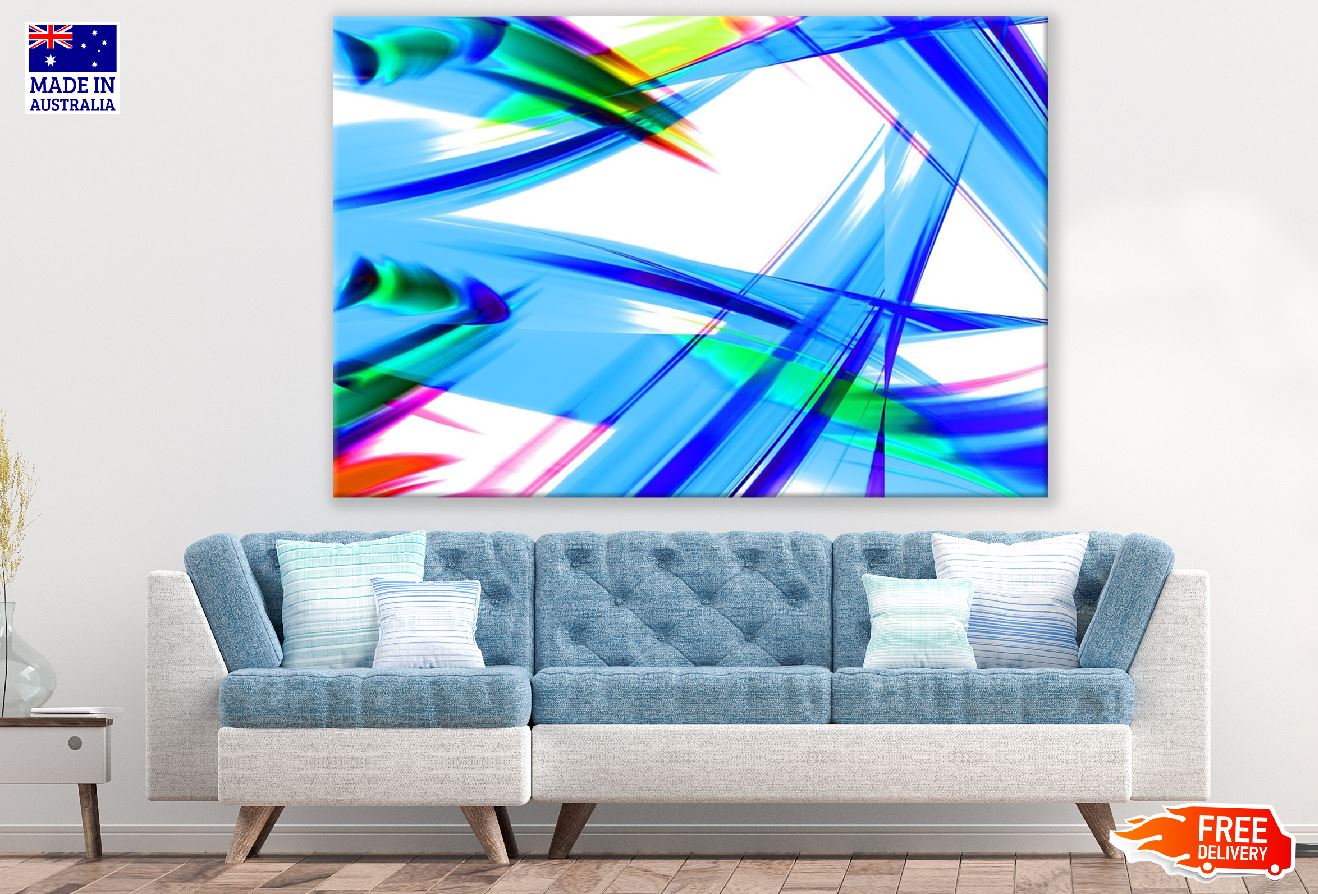 Colorful Lines Digital Abstract Design Print 100% Australian Made