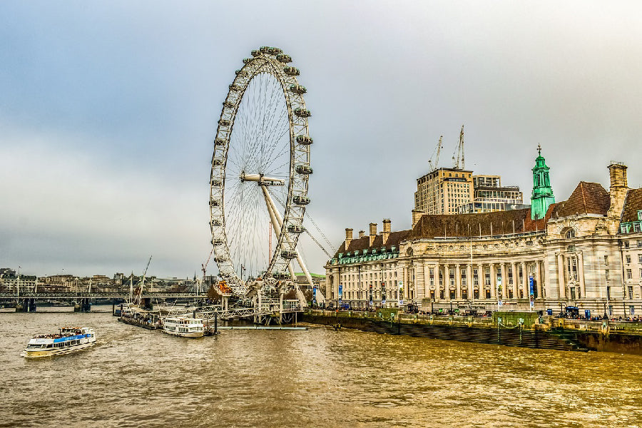 Millennium Wheel & River Thames in London Photograph Print 100% Australian Made