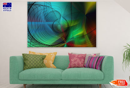 Black 3D Digital Net Abstract Design Print 100% Australian Made