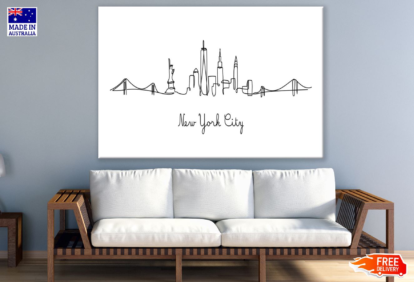 New york City Vector Design Print 100% Australian Made