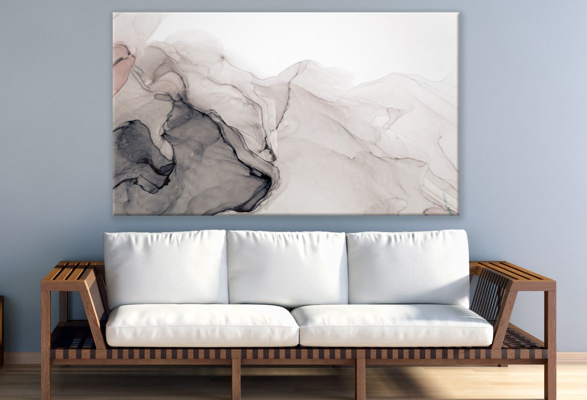 Stunning Abstract Grey & White Print 100% Australian Made