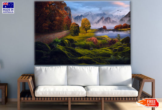 Stunning Nature Scenery Watercolor Painting Print 100% Australian Made
