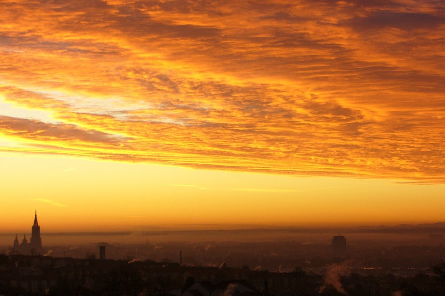 Sunrise on Cityscape Photograph Print 100% Australian Made