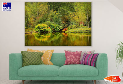 Autumn Nature Pond Trees Photograph Print 100% Australian Made