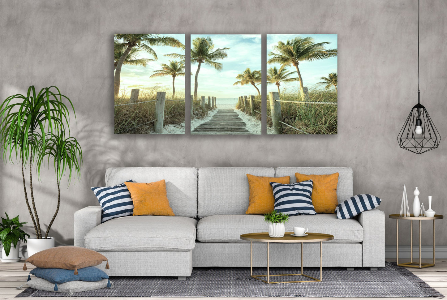 3 Set of Wooden Path to Beach High Quality Print 100% Australian Made Wall Canvas Ready to Hang