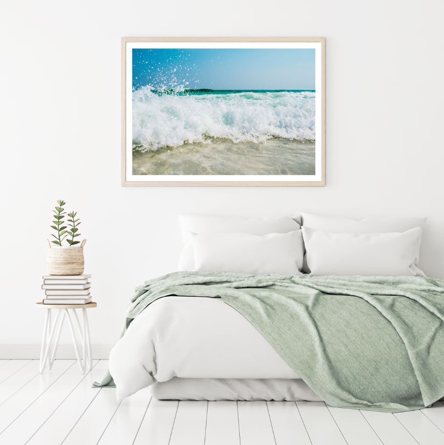 Sea Waves Crashing Photograph Home Decor Premium Quality Poster Print Choose Your Sizes