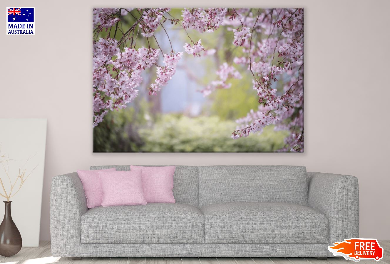 Pink Cherry Blossoms Tree Photograph Print 100% Australian Made