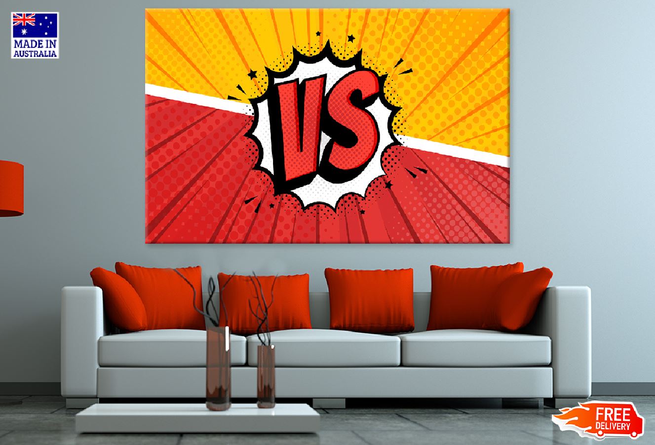 VS Abstract Vector Illustration Print 100% Australian Made