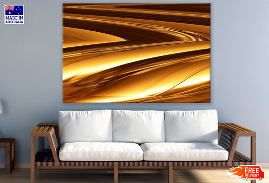 Orange Gold Abstract Design Print 100% Australian Made