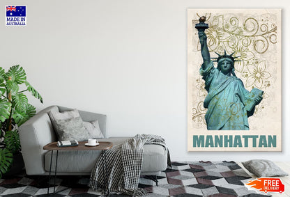 Liberty Statue Vintage Design Print 100% Australian Made