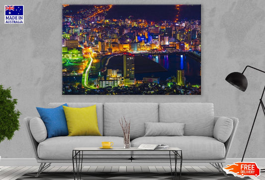 Tokyo City Night View Photograph, Japan Print 100% Australian Made