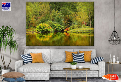 Autumn Nature Pond Trees Photograph Print 100% Australian Made