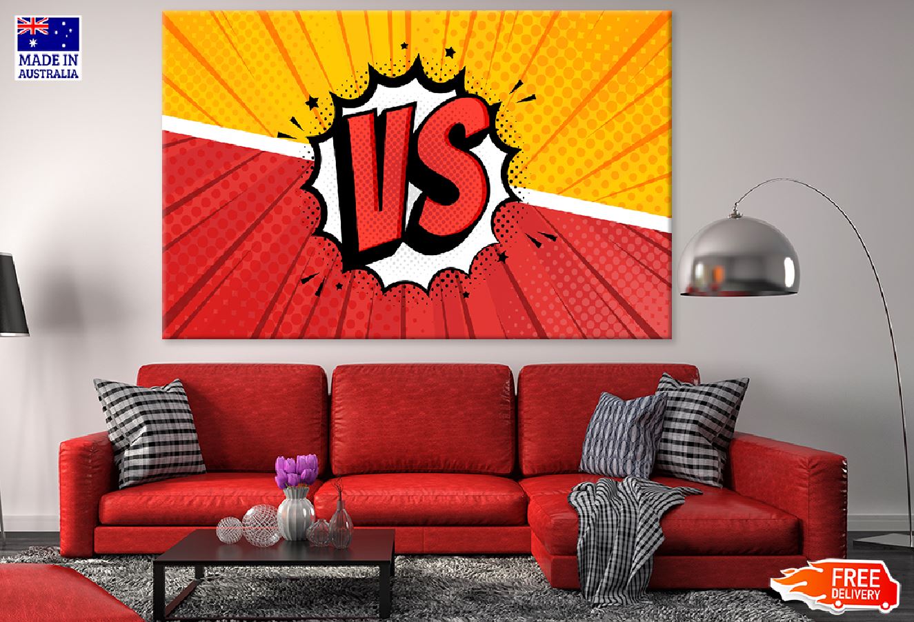 VS Abstract Vector Illustration Print 100% Australian Made