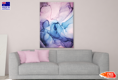 Pink Blue Abstract Design Print 100% Australian Made