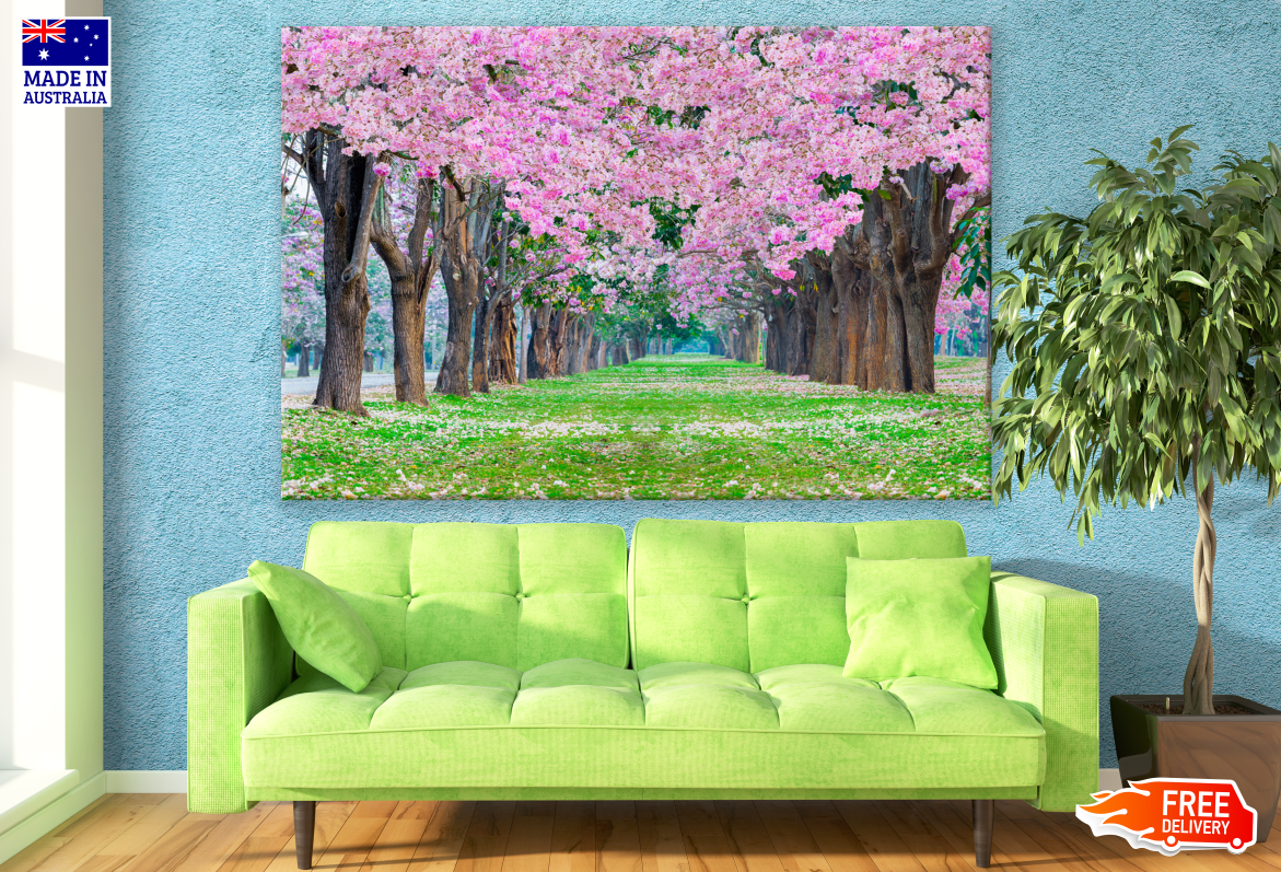 Cherry Blossom Floral Tree Tunnel Print 100% Australian Made