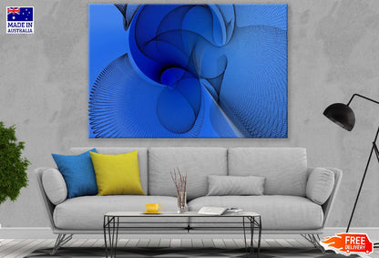 Blue Digital Abstract Design Print 100% Australian Made